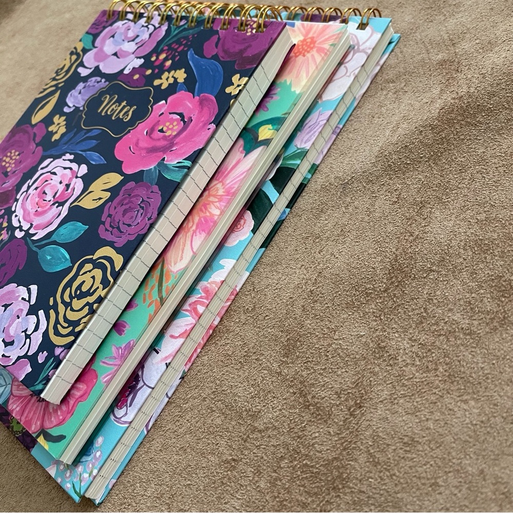 Clementine Paper Inc Floral Spiral Notebook Journal Recycled Lined Bundle of 3 - Picture 4 of 16